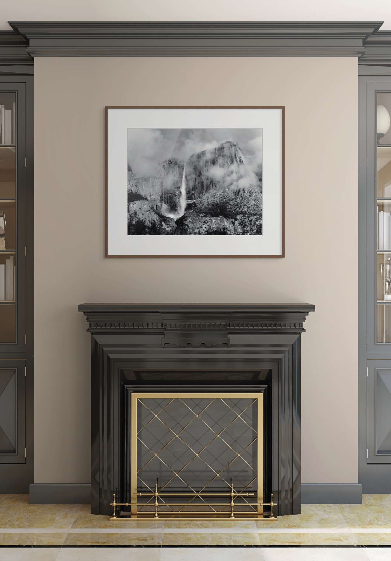 Upper Yosemite Falls by Bob Kolbrener. 24x30" in Walnut Frame Upper Yosemite Falls by Bob Kolbrener. 24x30" in Walnut Frame